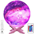 3D Printing Galaxy Lamp Moonlight USB LED Night Lunar Light Touch Color Changing Moon Lamp - Livefree