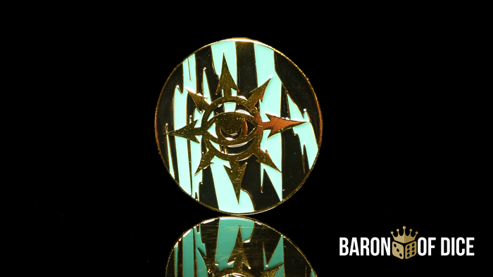 40mm Baron's Coin™ | Eye of Chaos | Aquamarine