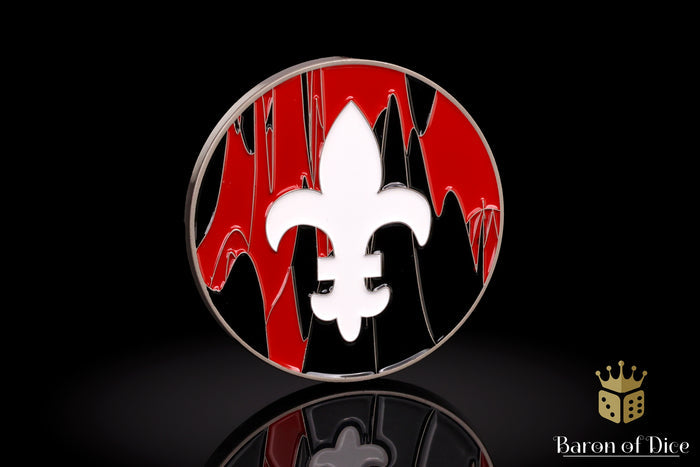 40mm Baron's Coin™ | Fleur De Lis | Red