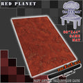 60x44 inch neoprene gaming mat with a Mars theme, marketed for tabletop gaming, accompanied by a black canvas zipper bag