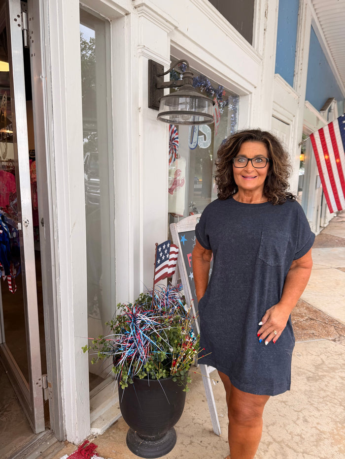 Acid Washed T-shirt Dress