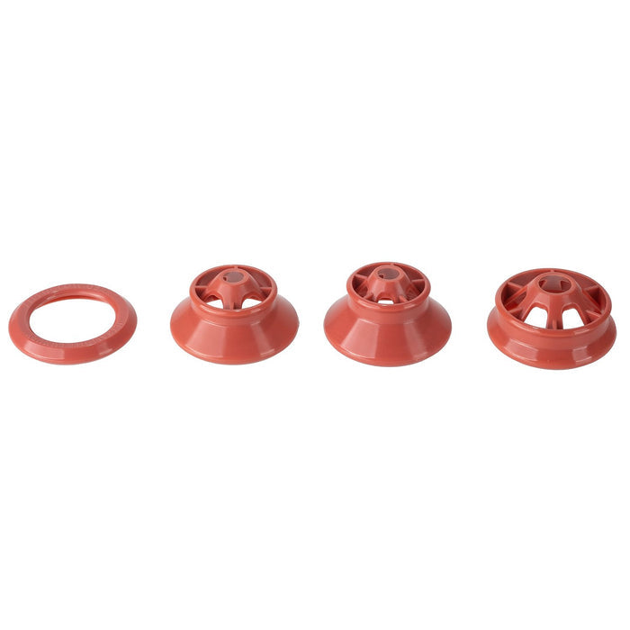 Alpenblow Micro Inflator nozzle adapter set: ring, three sizes of valve nozzles