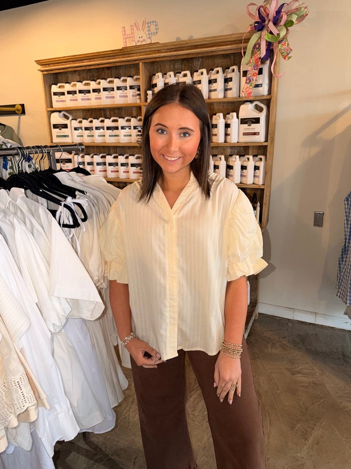 Back Bow Balloon Blouse