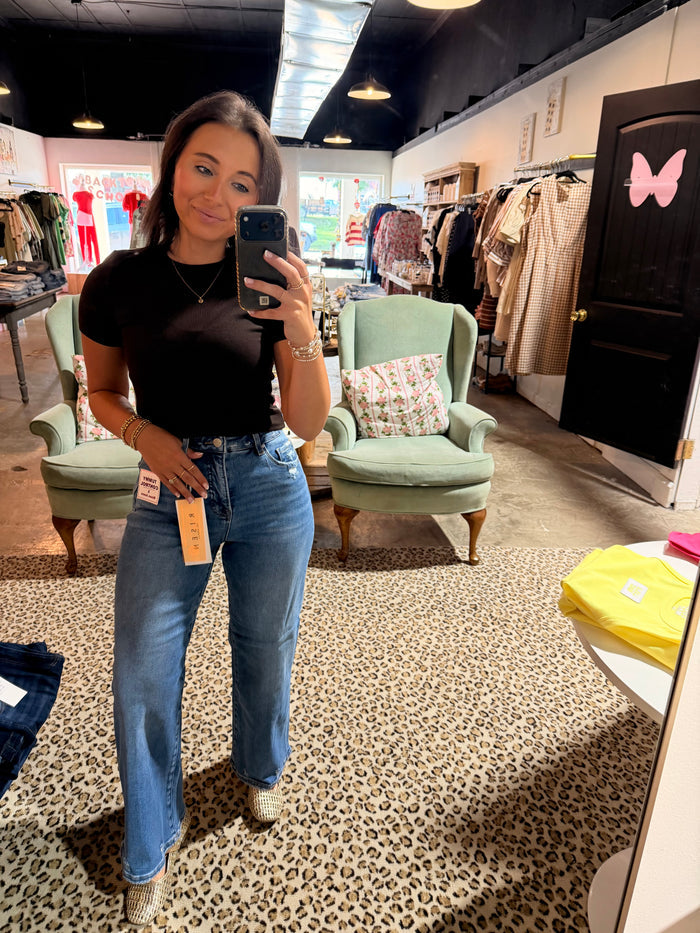 Back To School Medium Wash Hem Jean