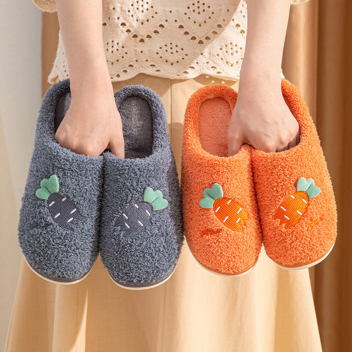 Baotou Indoor Leisure Home Warm Thick Non-slip Wear-resistant Cotton Slippers