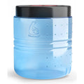BearVault BV475-Trek bear-resistant food canister, clear blue polycarbonate – side studio view
