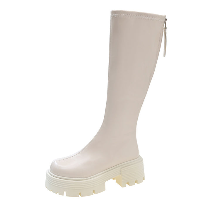Below The Knee Women's Autumn And Winter Small Muffin Platform High Leg Boot - Livefree