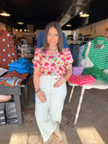 Bright Floral Puff Blouse