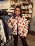 Bright Floral Sherpa Jacket