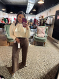 Brown Crop Wide Jean