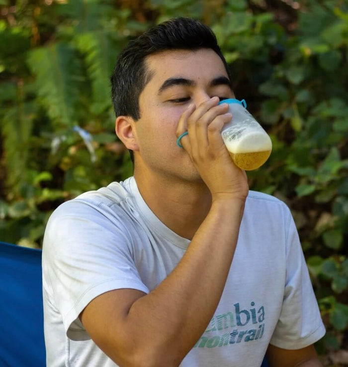 CNOC Curn Collapsible Cup used to drink outdoors