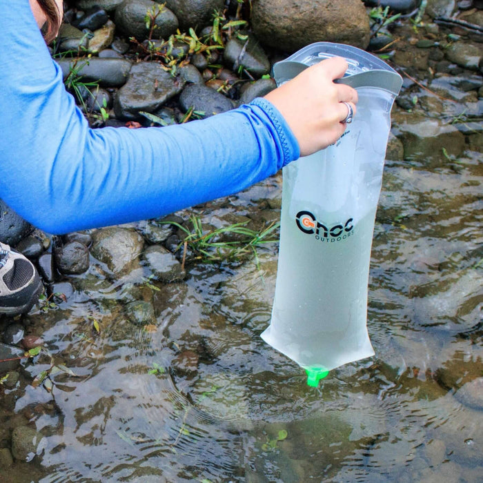 CNOC VectoX 2L Water Container filled in a stream