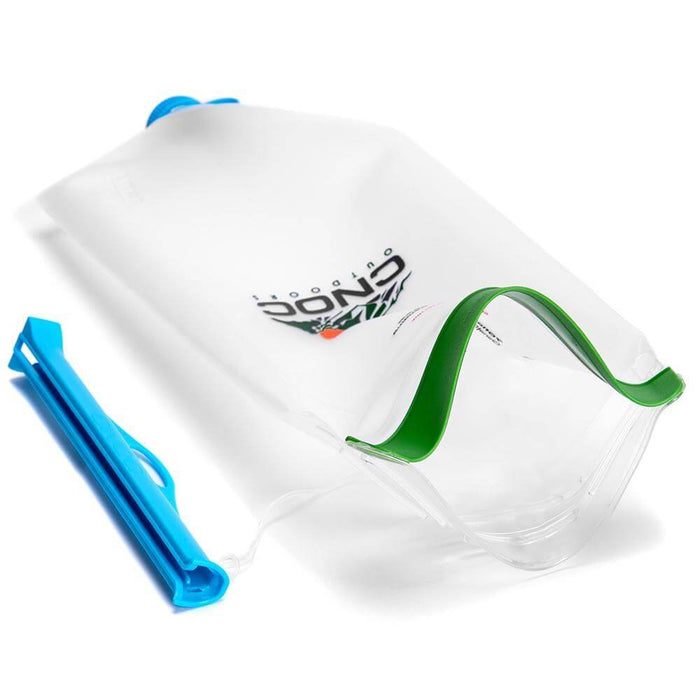 CNOC Vecto 2L Water Container folded with blue roll-top slider
