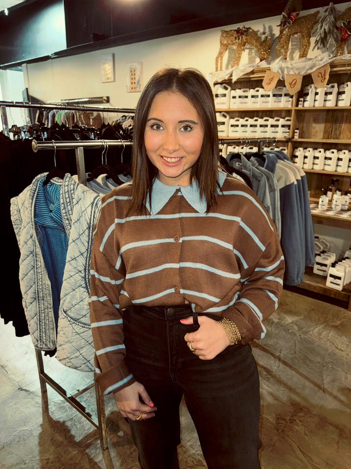Collared Brown Sweater