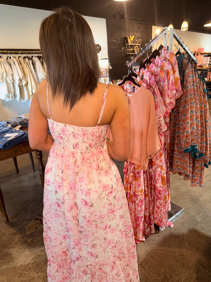 Corset Floral Midi Dress