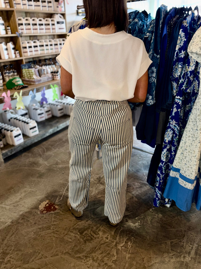 Cotton Braid Barrel Pants