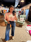 Crop Capri Dark Wash Double Button Jean