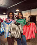 Crop Stripe Casual Top