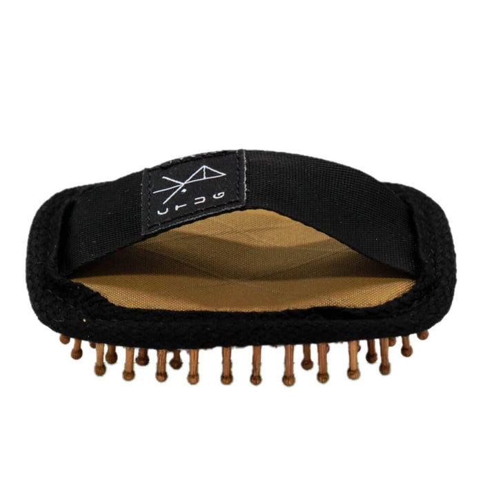 CTUG Hiker Hairbrush open showing bristles, coyote – studio view