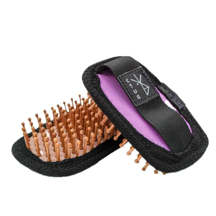 CTUG Hiker Hairbrush side view showing bristle rows