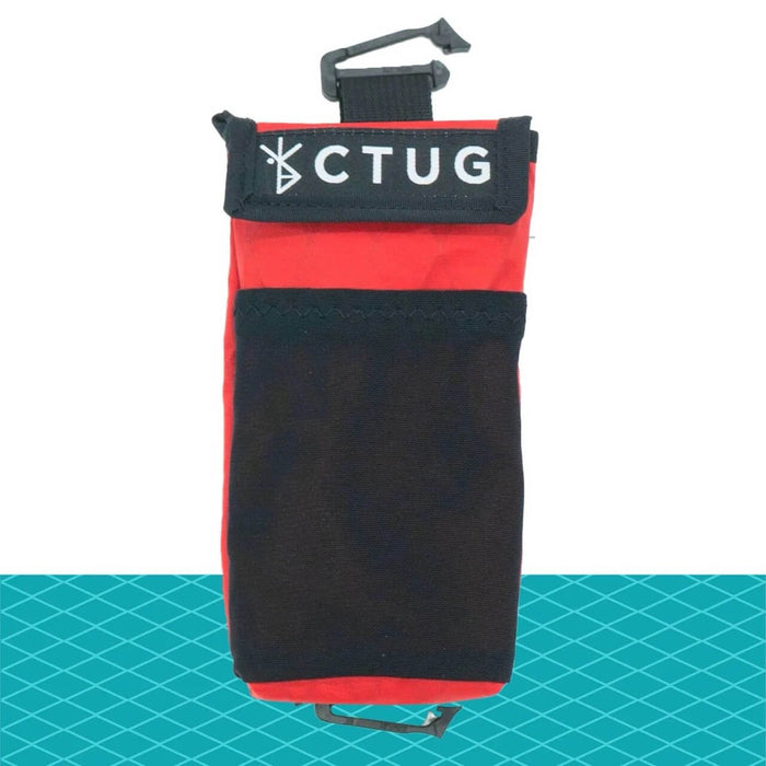 CTUG Shoulder Strap Phone Pocket in red – studio view