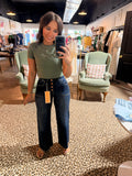 Dark Button Dressy Jean