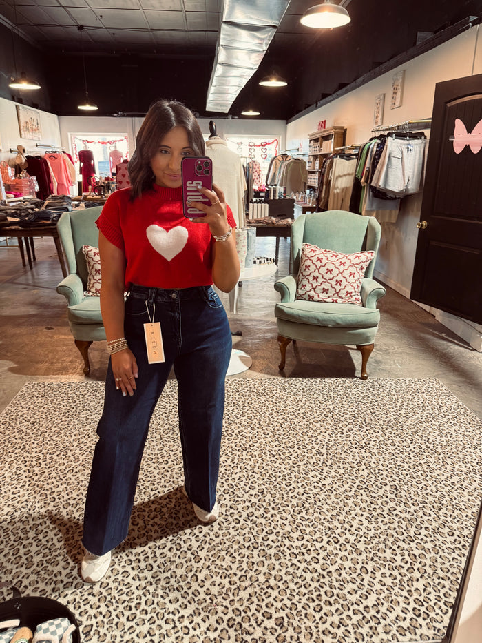 Dark Crease Line Risen Jean