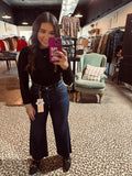 Dark Crop Wide Jean