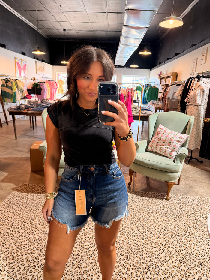 Dark Distressed Short