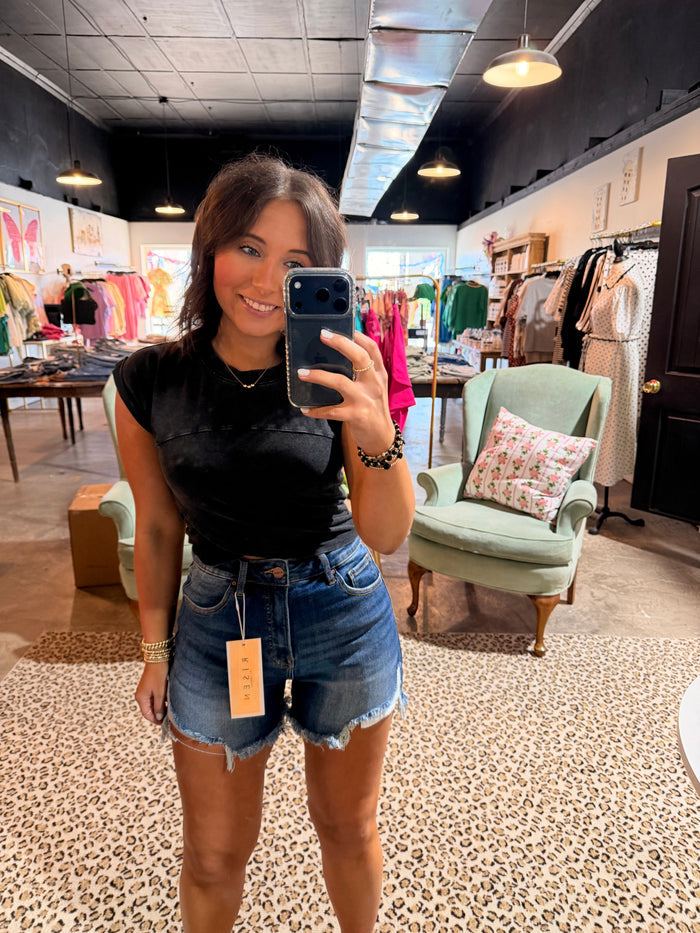 Dark Distressed Short