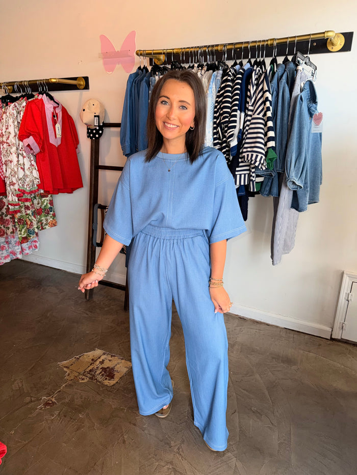Denim Stitch Set Pant