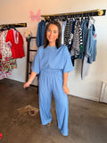 Denim Stitch Set Top