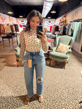 Distressed Crop Barrel Jean