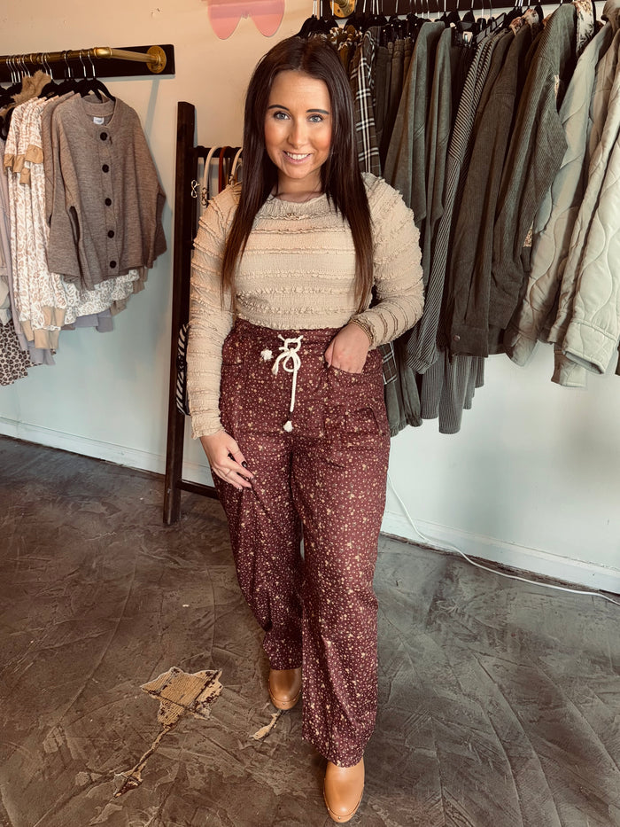 Ditsy Barrel Pant