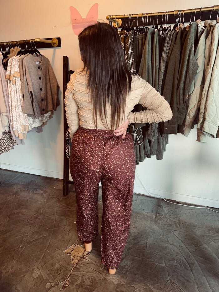 Ditsy Barrel Pant