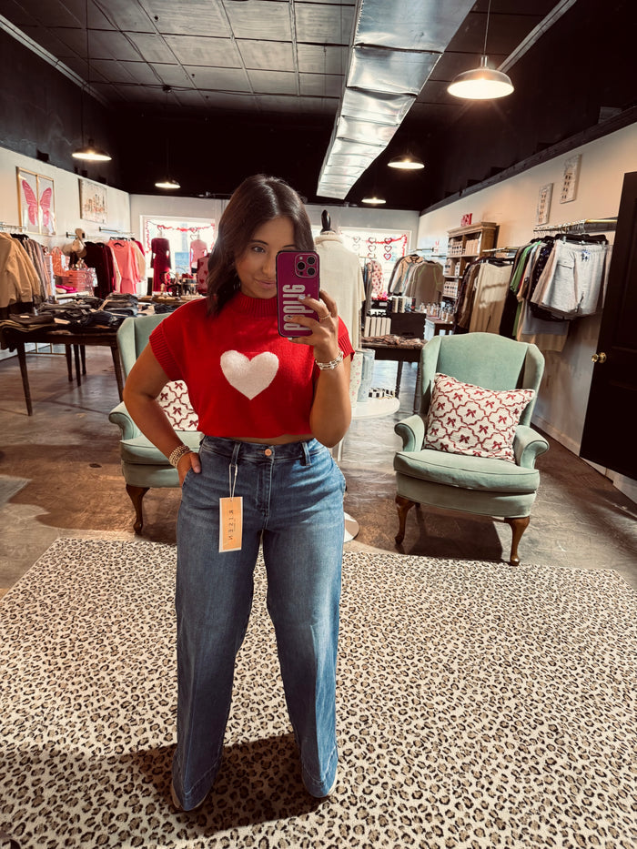 Dressy Ankle Wide Risen Jean
