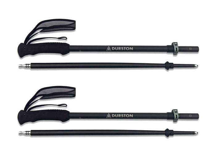 Durston Iceline ultralight carbon trekking poles – pair studio view