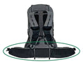 Durston Wapta backpack hip belt location diagram