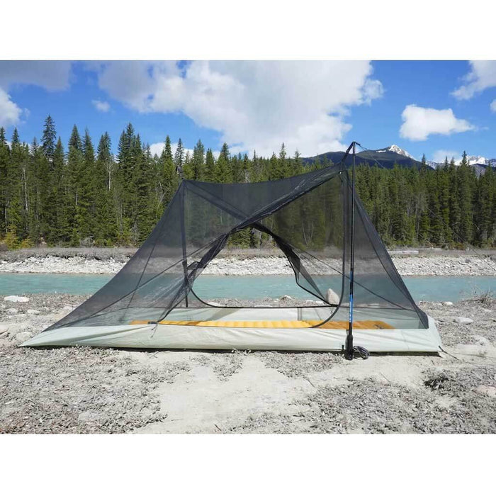Durston X-Mid tent in stargazer mode by a river