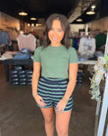Dusty Green Crop Tee