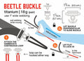 DUTCHWARE Titanium Beetle Buckle Suspension