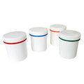 EMO Outdoor Plastic Box for alcohol stove – set of storage boxes with coloured rings, studio view