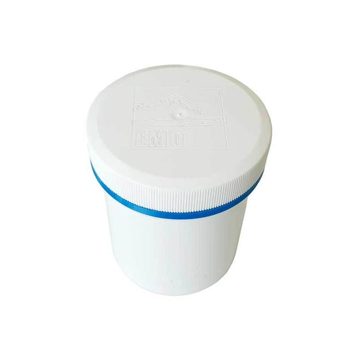 EMO Outdoor Plastic Box for alcohol stove – white box with blue ring, studio view