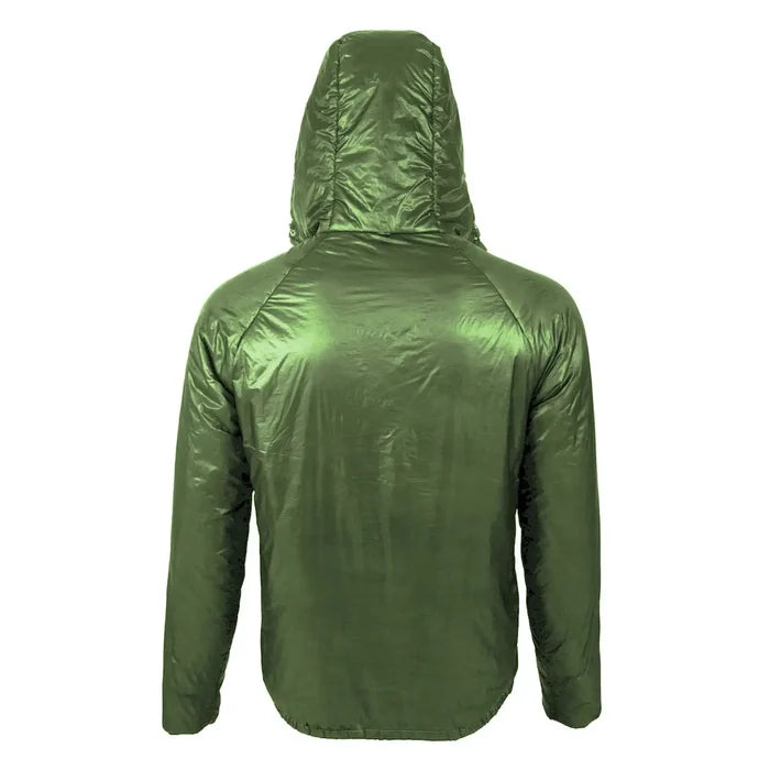 Enlightened Equipment Torrid Apex Jacket Men's in green – back studio view