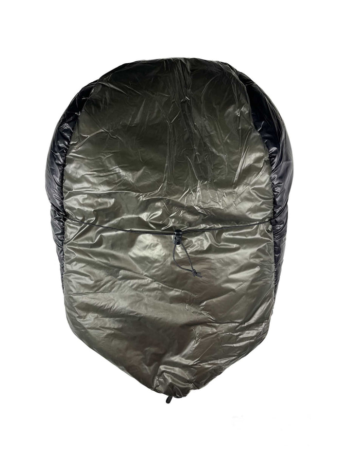 Enlightened Equipment Torrid Hood in green – back studio view