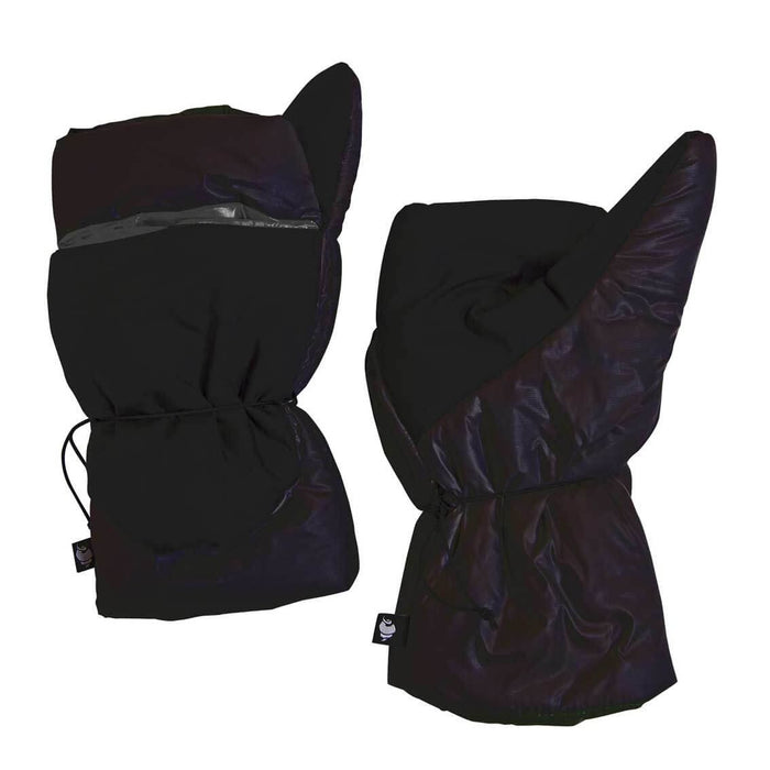 Enlightened Equipment Torrid Mitts in black – pair, back studio view