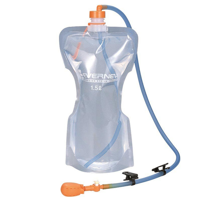 Evernew hydration tube – tube attached to an Evernew soft bottle, studio view