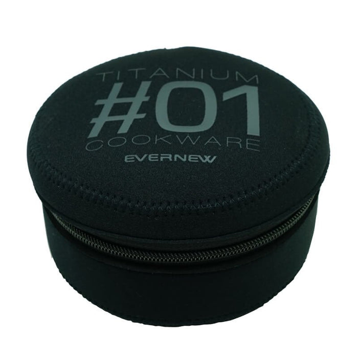 EVERNEW NP Case for 1 Pot – black neoprene zip case, front studio view