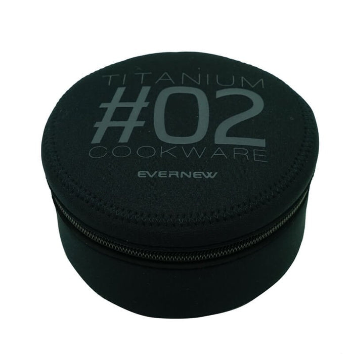 EVERNEW NP Case for 2 Pot – black neoprene zip case, front studio view