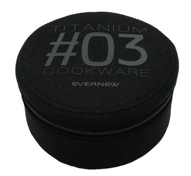 EVERNEW NP Case for 3 Pot – black neoprene zip case, front studio view